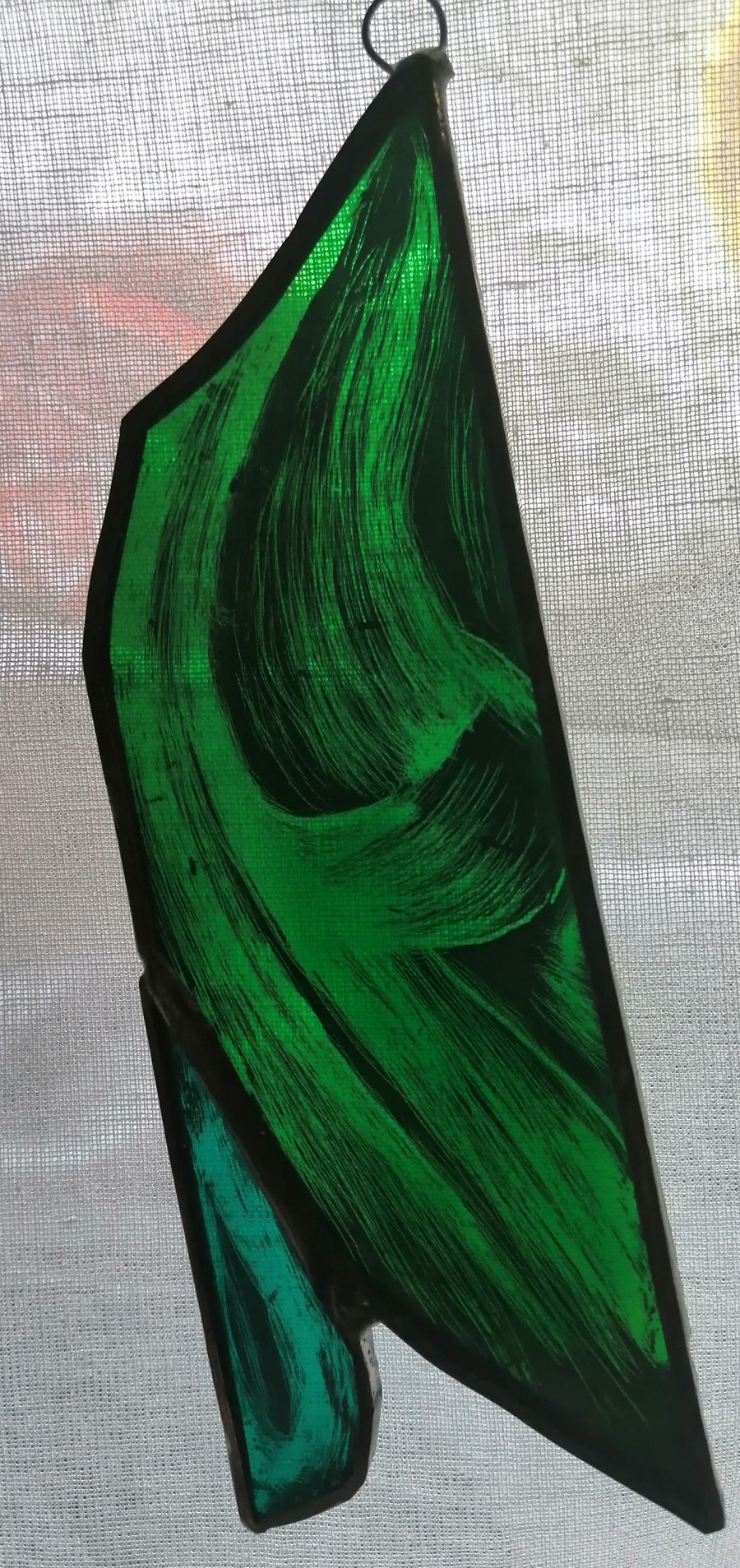 Stained Glass Hanging Leaf