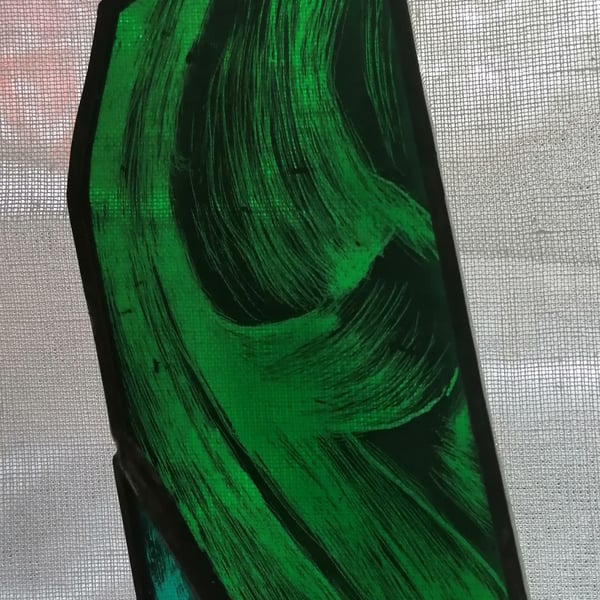 Stained Glass Hanging Leaf