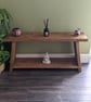Handmade Rustic Wooden TV Console Unit: Farmhouse Bedside Shelf Table Book Shelf - Image 8