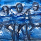 Front Row – original acrylic ink painting, unframed