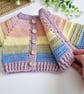Rainbow Baby Crochet Cardigan - Newborn to 1-2 Years - New Baby Gift - Image 4