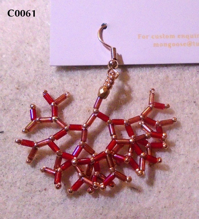 Fractal-style earrings (customisable)