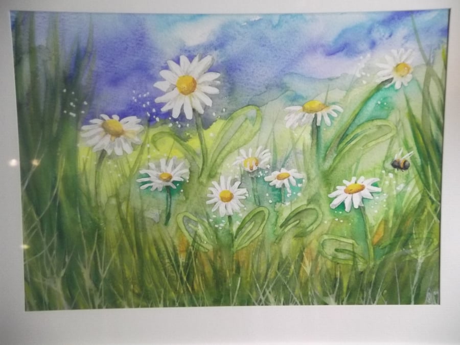 Wild Daisies painting