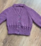 Hand knitted baby girls v neck cardigan - Image 2