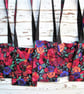FLORAL shoulder or cross body Bag, small, lightweight, bright jewel colours - Image 9