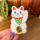 Lucky Cat Vinyl Sticker