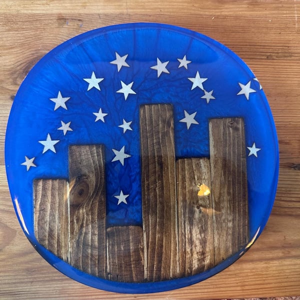 Resin and Wood Cityscape