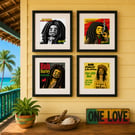 BOB MARLEY - Lego-inspired album prints - Choose design - mounted or framed