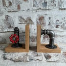 Solid Oak Bookends Pair