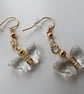 Clear Butterfly Dangle Ear-rings - Image 2