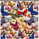 polycotton fabric material 3d digitally printed butterfly butterflies