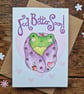 Get well soon card, Feel better soon card, Hug in the post, Frog card - Image 2