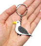 Seagull Keyring - Handpainted - Bag Charm - Image 2