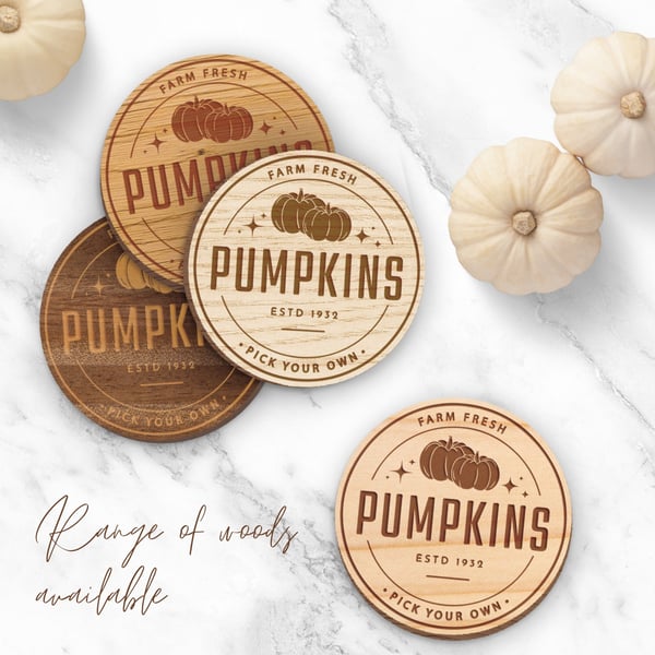 Pumpkin Patch Coasters - Autumnal Coaster Set, Fall Decor, Vintage Halloween