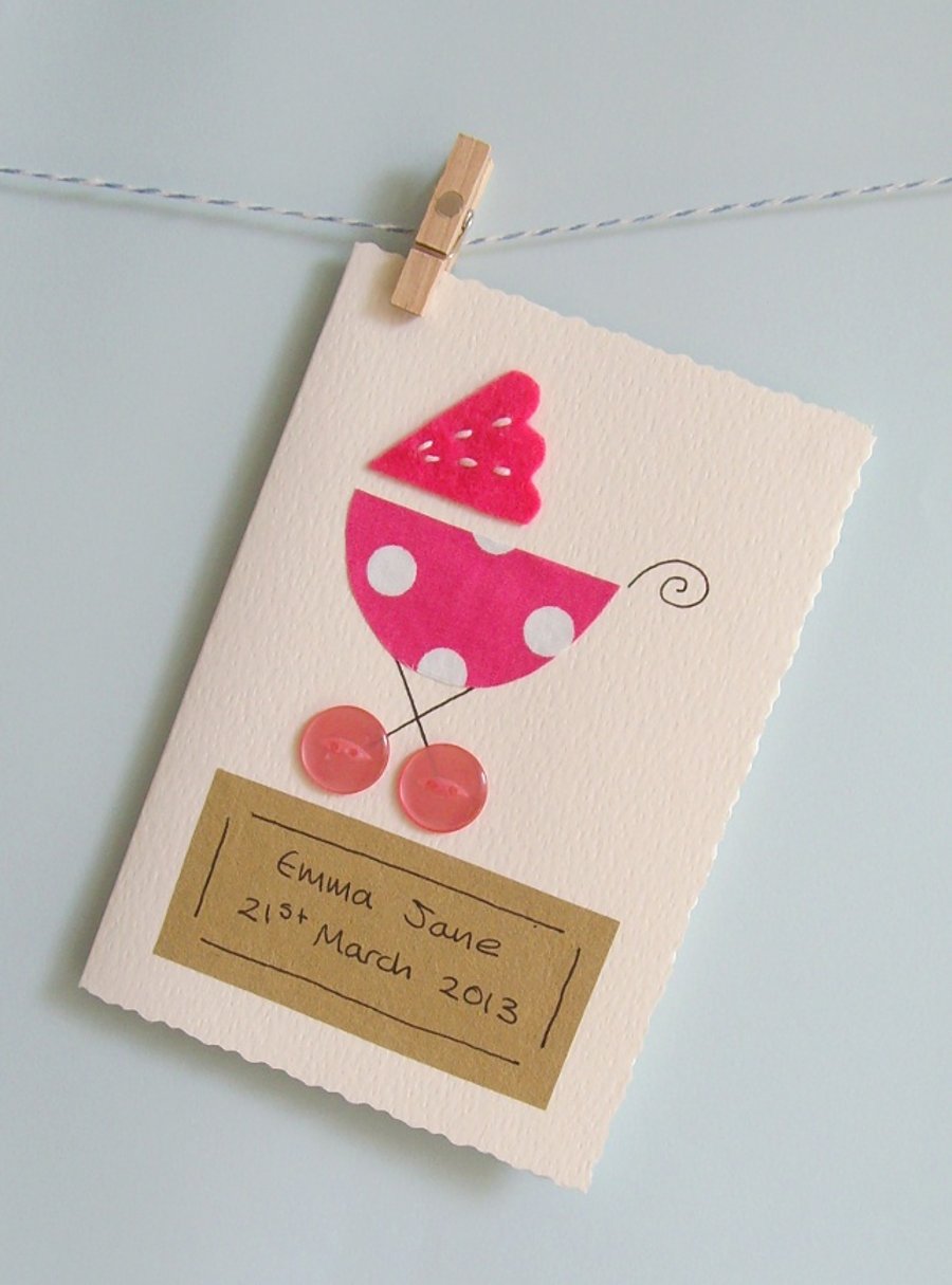 new baby card personalised