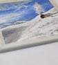 Winter Tree, Mountain Winter Snow Tree Paining, Original Framed Art - Image 3