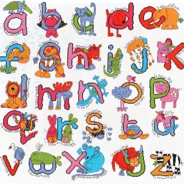 Bang on the door - ABC Animals cross stitch chart