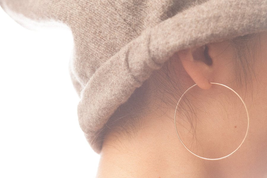 Handmade Gold Filled Large Hoop Earrings