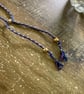 Handmade Braided Cord Bracelet - Navy, Purple & Silver with Gold Bead - Image 3