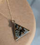 Snowflake Obsidian Silver plated Triangle Worry Stone Necklace - Free Postage - Image 7