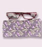 Soft Quilted Thistle glasses case with hexagonal stitching detail  - Image 1