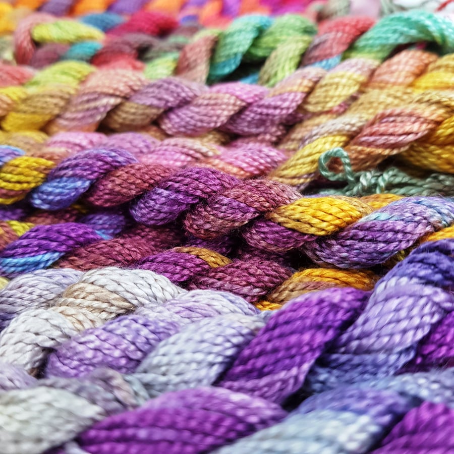 Silk Perle 5 Embroidery Thread, Headbanding, Asian Stitch Bookbinding