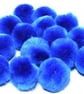 20 royal blue Pom Poms 25mm Craft supply Made in UK 