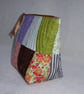 Tumbler Block Pieced Patchwork Project Holder. Lined Purse. Zipped Holdall. - Image 5