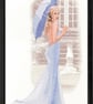 Chloe by John Clayton – Completed Lady with Parasol Cross-Stitch in Black Frame