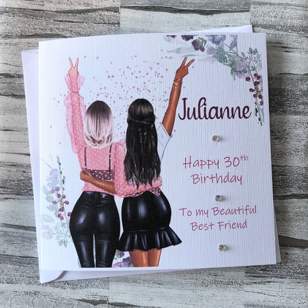 Personalised Happy Birthday Card for Mum, Niece,sister, Daughter,Friend, Auntie,