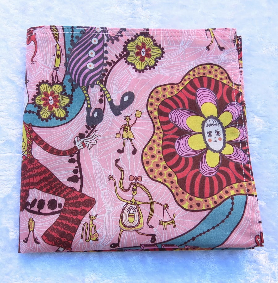 Gents handkerchief, made from Liberty Tana Lawn, pocket square