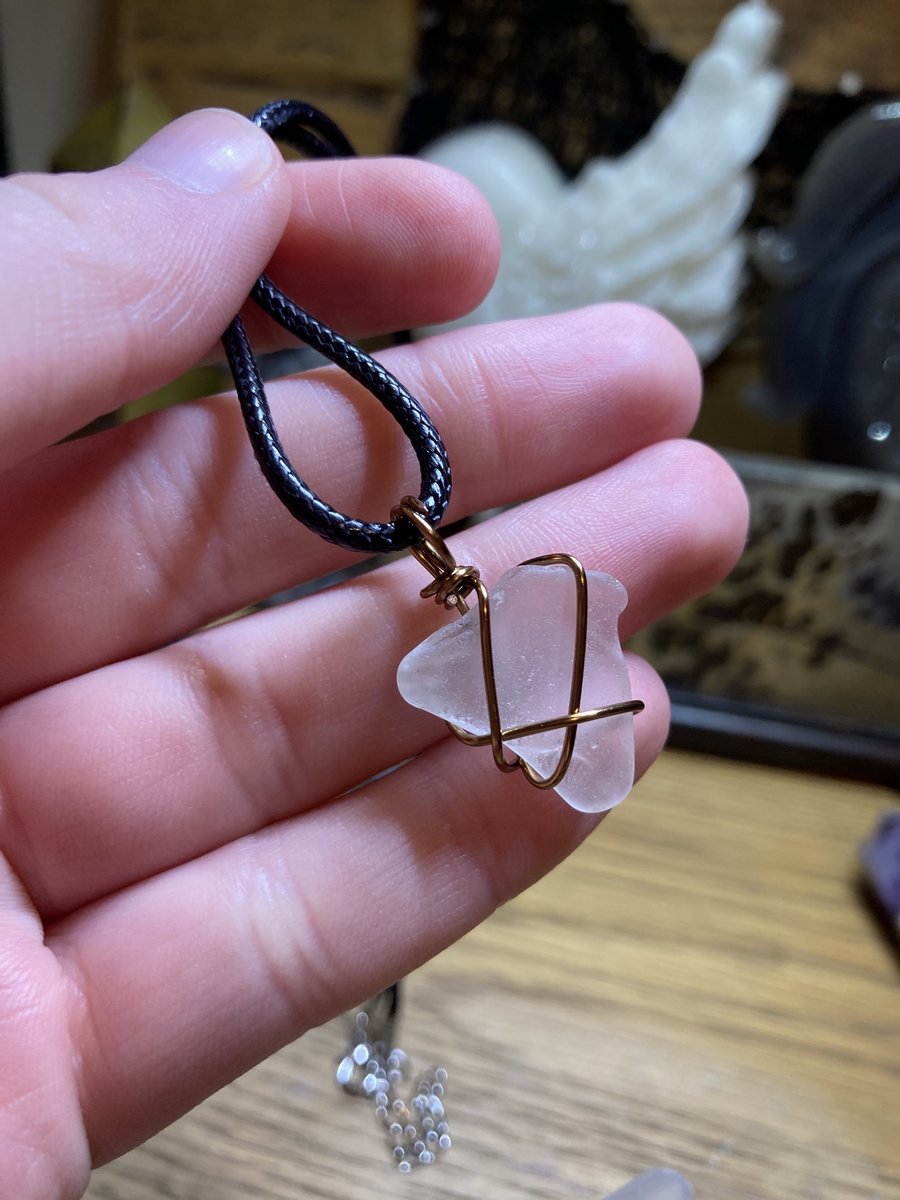 Wire Wrapped Sea Glass Pendant