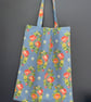 Floral shopper made from Laura Ashley blue 'Garden Posy' fabric - Image 2