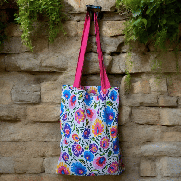 Tote bags cotton folklore floral print 