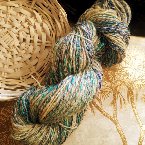 Cloudscape hand spun yarn – wool and bamboo blend - 290 yards