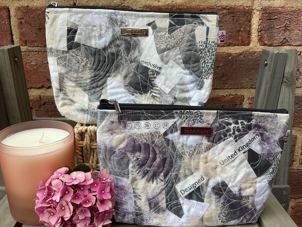Limited Edition Dark Tones Recycled Zip Pouch