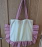 Yellow & Pink Ruffle Tote Bag  - Image 2