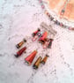 Cone Beads and Crystal Pendant on a Crystal Necklace with Matching Earrings - Image 8