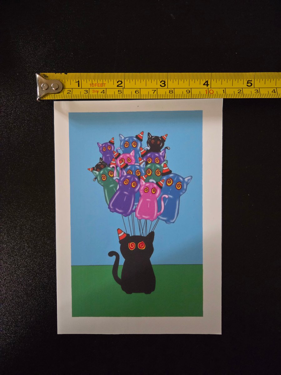 Nipfest Balloon cat grass iron on