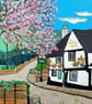 Bridge Street Leatherhead original acrylic painting by Artist Susie West - Image 2