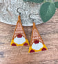 Autumn inspired bead woven Gnome earrings - Image 3