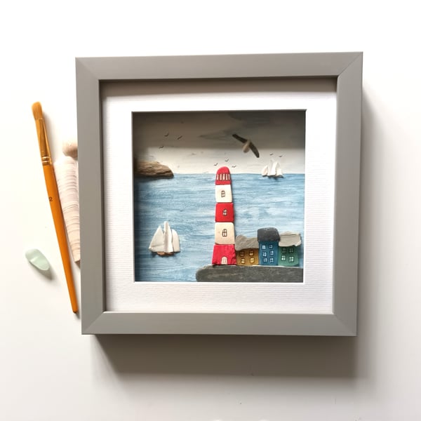 Lighthouse Coastal Scene Made in Cornwall