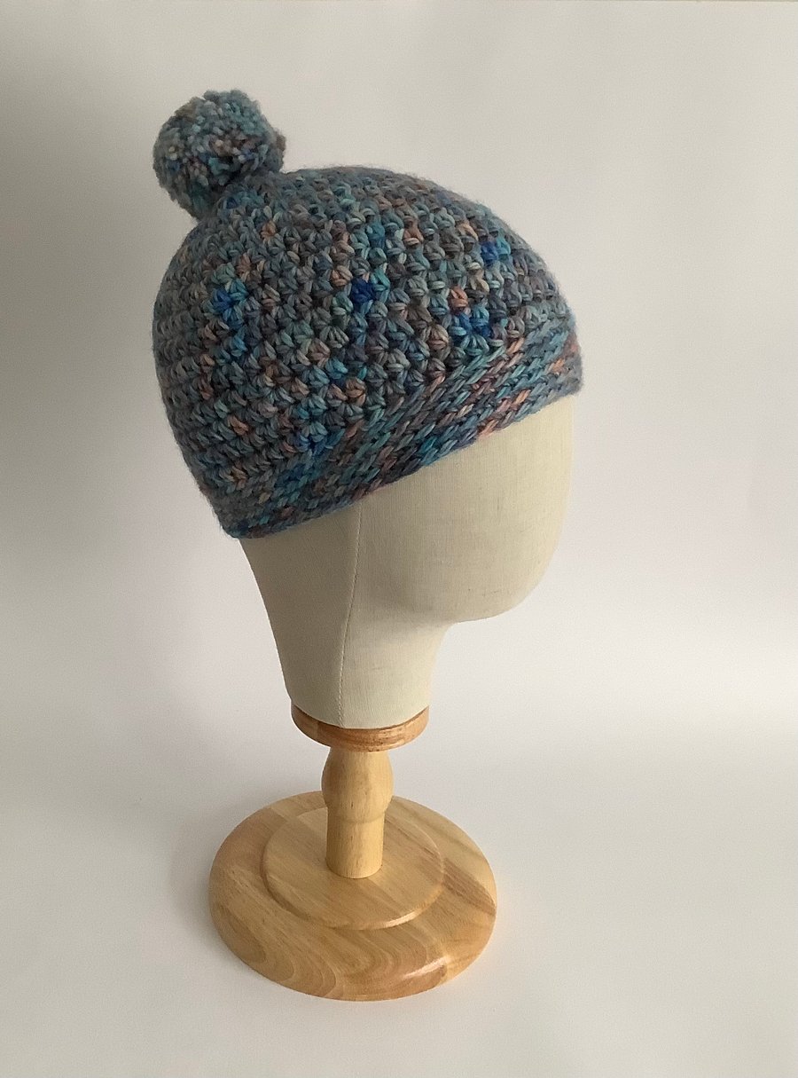 BABY ALPACA Beanie ,bobble hat.  ' Cosette ' .Super-soft .Various colours.