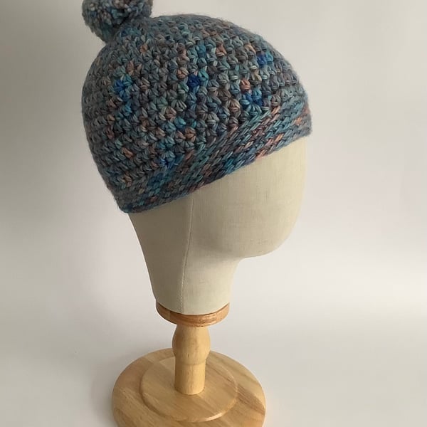 BABY ALPACA Beanie ,bobble hat.  ' Cosette ' .Super-soft .Various colours.