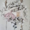 Large Shabby Chic Style Hanging Running Hare