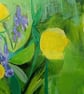 Acrylic Painting - original wild flower painting wooden box canvas framed - Image 6