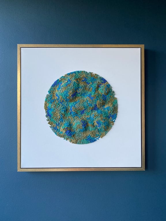 Organic Green Embroidery Canvas Countryside Nature