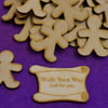 MDF Gingerbread Man 4cm - 25 x Laser cut wooden shape