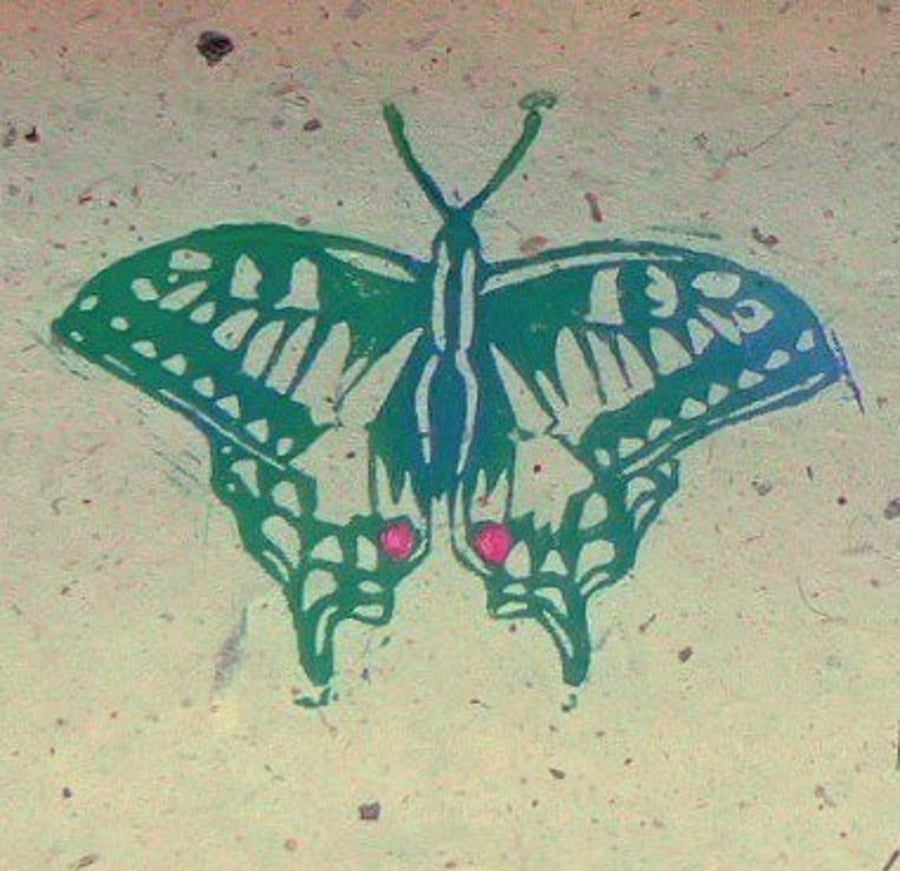 Swallowtail Butterfly linocut print