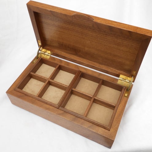 Jewellery Box-Solid WalnutYew top